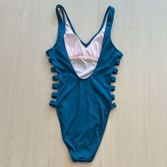 Shade & Shore• small • swimsuit • turquoise blue • like new •10 •1690 - Picture 5 of 11